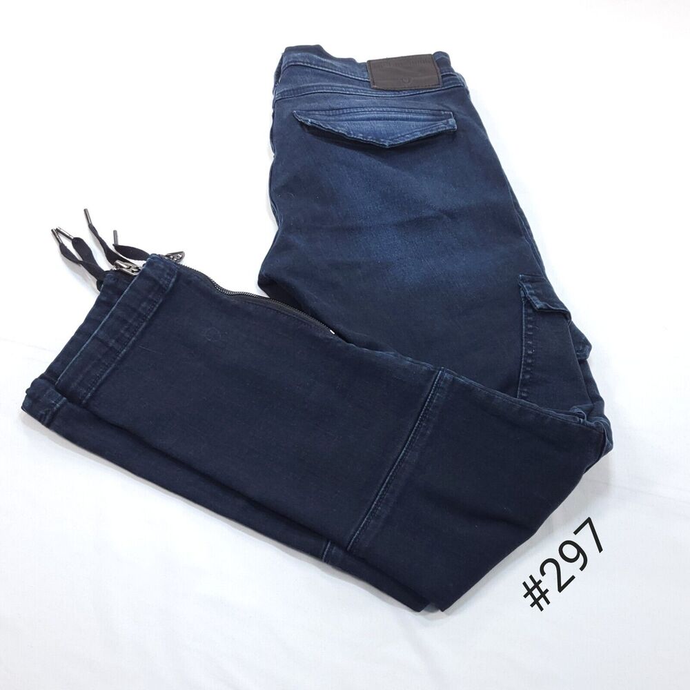 True Religion Halle Mid Rise Super Skinny Denim Jeans Womens Size 26 Dark Blue